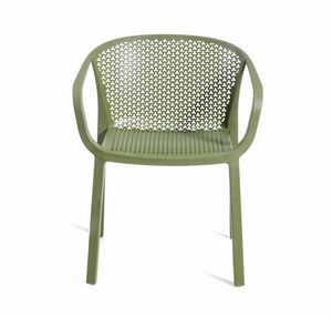 Gianet, Stapelbarer Outdoor-Stuhl aus Technopolymer