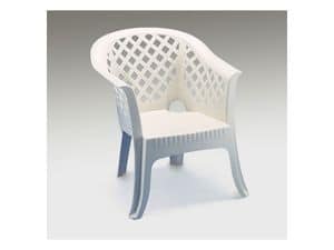 Lario, Kunststoff-Sessel mit Armlehnen, für den Außeneinsatz
