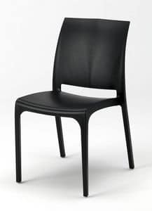 Auenliegender Stuhl FLAT  SF100RES25PZ, Plastikstuhl fr den Auenbereich