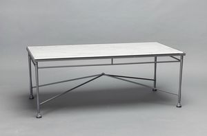 INTRECCIO GF4004TAB, Rechteckiger Tisch mit Carrara-Marmorplatte