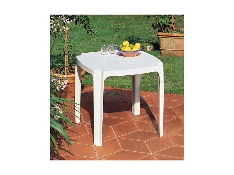 Tavolo 75x75, Tabelle aus Harz, für Gärten gemacht