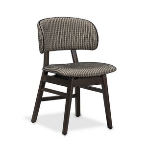 Atta, Holzstuhl mit elegantem und kompaktem Design