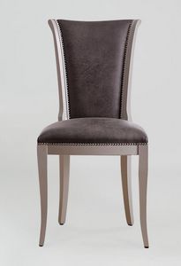 BS376S - Stuhl, Stuhl mit Kunstleder bezogen