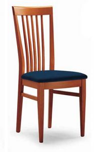 Cipria, Stuhl mit Rückenlehne für vertikale Lamellen