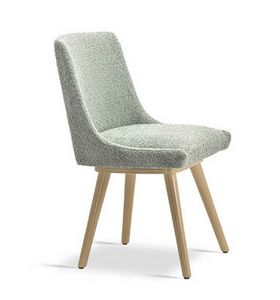 Kelava, Moderner Stuhl aus Holz, gepolstert