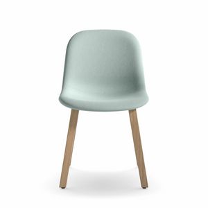 Máni Fabric WL, Moderner Stuhl mit Holzgestell