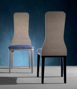 SE56 Optical Skin Stuhl, Stuhl mit Rückenlehne aus Holz, mit Effektplatte 3d