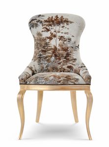 Stuhl 25-1011, Speisesuhl, Blattgold Finish
