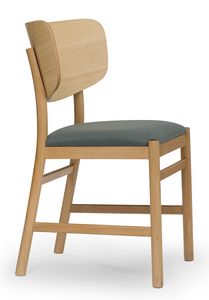 Viky, Stuhl mit gebogenem Holzrcken