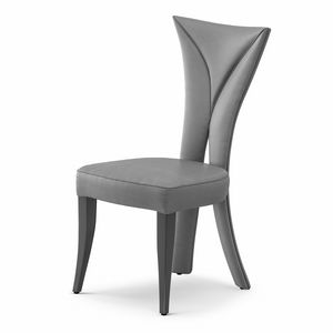 Wing-Stuhl, Gepolsterter Stuhl mit Rckenlehne mit gekreuzten Linien, die ein V bilden