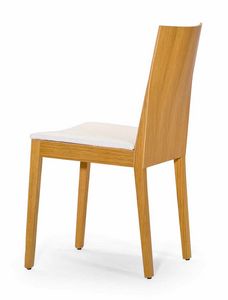 Luna UPH seat, Holzstuhl mit strengen Formen