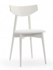 M21, Stuhl aus massivem Buchenholz, Sitz gepolstert, fr inlndische und contrat Verwendung