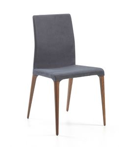 Marostica, Stuhl mit hoher Rckenlehne, gepolstert in Leder oder Kunstleder