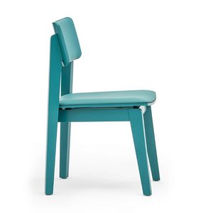 Offset 02813, Stuhl aus Massivholz, Sitz und Rücken gepolstert