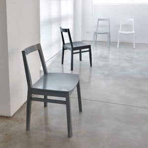 ART. 255 TWIST, Einfache Stuhl aus Buchenholz, Kaffeegebck