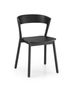 ART. 0070-LE EDITH, Stuhl aus lackiertem Massivholz, fr den Gebrauch
