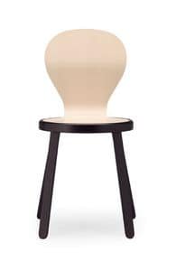 BIANCA, Moderner Stuhl aus Buchensperrholz, zum Restaurant