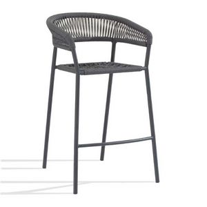 Art. 1833 Maratea Stool, Outdoor -Stuhl mit miteinander verflochtenem synthetischen Seil