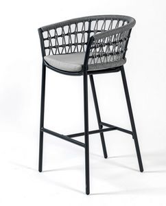 NODO SG, Outdoor-Hocker mit lackierter Aluminiumstruktur