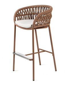 TROPICAL SG, Outdoor-Hocker aus Aluminium und Seil