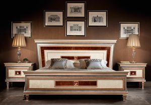 Dolce Vita Bett, Holzbett mit majestätischem Rahmen