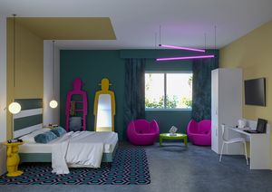 Art. 30624 POP Hotelzimmer, Hotelzimmerm�bel im modernen und farbenfrohen Stil