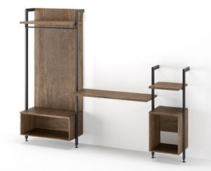 Art. 30854 Multifunktions-Wohnwand mit 125 cm gro�em Schreibtisch, Wandkomposition f�r die Einrichtung von Hotelzimmern