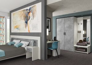 Art. 30890 Ancona Hotelzimmer, Komplette M�bel f�r Hotelzimmer im modernen und essentiellen Stil
