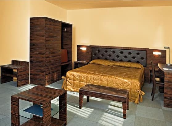 Collezione Class, Schlafzimmermöbel zugeschnitten, Ebenholz, für Hotelzimmer