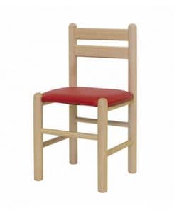 ALLEGRA/I, Gepolsterten Stuhl in der Buche, für Kindergärten