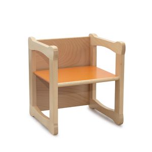 DIXI/Q, Stuhl mit quadratischen Struktur in Buche, für Kinder
