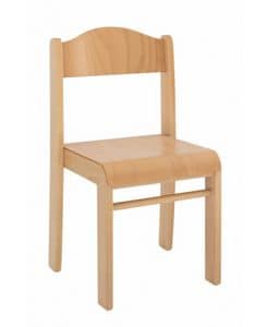 SISSI, Stapelbarer Stuhl in Buche, erhältlich in verschiedenen Höhen