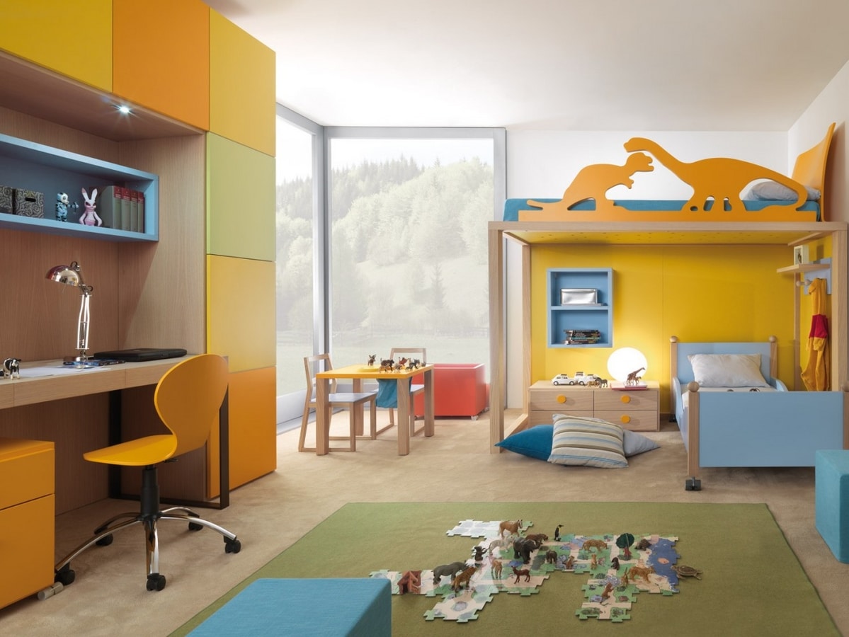 Kinderschlafzimmer mit Etagenbett  IDFdesign