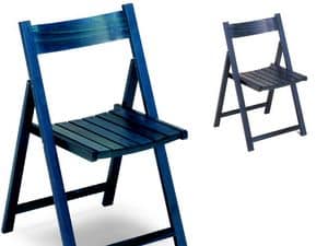 190, Platzsparende Stühle, in Holz, faltbar