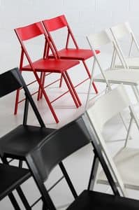 pocket coloured, Leichte Klappstuhl, in den Farben rot, schwarz und wei Farben