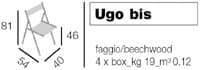 Ugo bis, Holzstühle, faltbar, für Konferenzen und Veranstaltungen