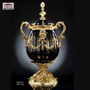800F245, Vase mit Bronze vergoldet 24kt