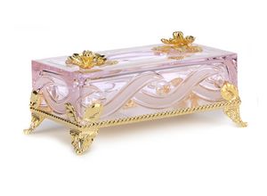 Art. MER 1450, Kostbare Taschentuchbox in rosa Kristall