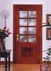 Heartwood Door 1, Klassische Tr aus Massivholz mit Glasscheiben
