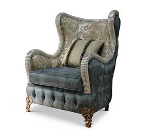 1767/A, Bergre-Sessel aus Stoff fr klassisches Wohnzimmer