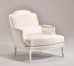 MARLENE Sessel 8653A, Gepolsterten Sessel, geschnitzt, in luxurisen klassischen Stil