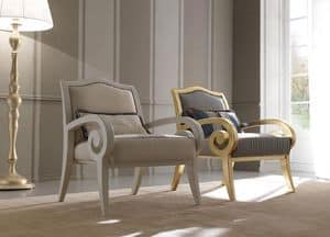 Zara 469 Sessel, Sessel aus Buchenholz, mit einem klassischen modernen Design fr Wohnzimmer und Empfang