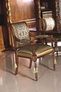 1015, Leiter der Tisch aus Massivholz, Sitz und Rcken gepolstert, fr die Gaststtten im klassischen Stil