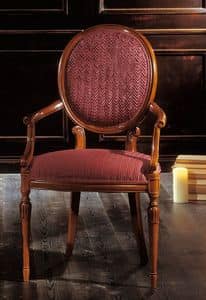 3805, Sessel aus Buchenholz, Sitz und Rcken gepolstert