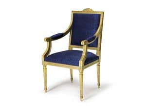Art.442 armchair, Louis XVI-Stil Sessel, handgeschnitzte Holz
