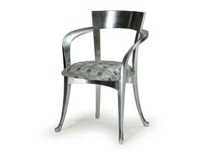 Art.446 armchair, Klassischen Stil Stuhl mit Armlehnen aus Holz
