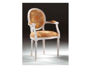 Art. 514/P, Stuhl mit Armlehnen, in luxuriösen Stil, gepolsterte Armlehnen