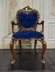 Art. 9000/C Stuhl mit Armlehnen Luigi XV, Stuhl mit Armlehnen, f�r Esszimmer im klassischen Stil