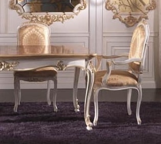 Art.937, Kopf des Tisches Stuhl klassischen Luxus, mit Seide überzogen