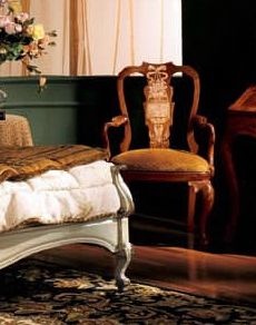 Barocco armchair 816, Luxus klassischer Sessel mit Holzstruktur